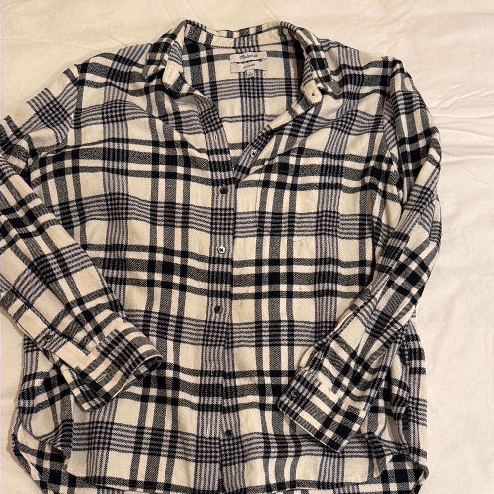 Madewell Plaid Button-Up Flannel Shirt